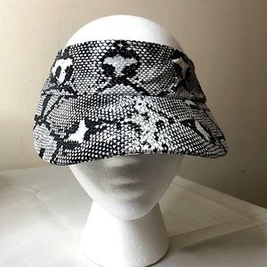 Snakeskin Print Visor Hat